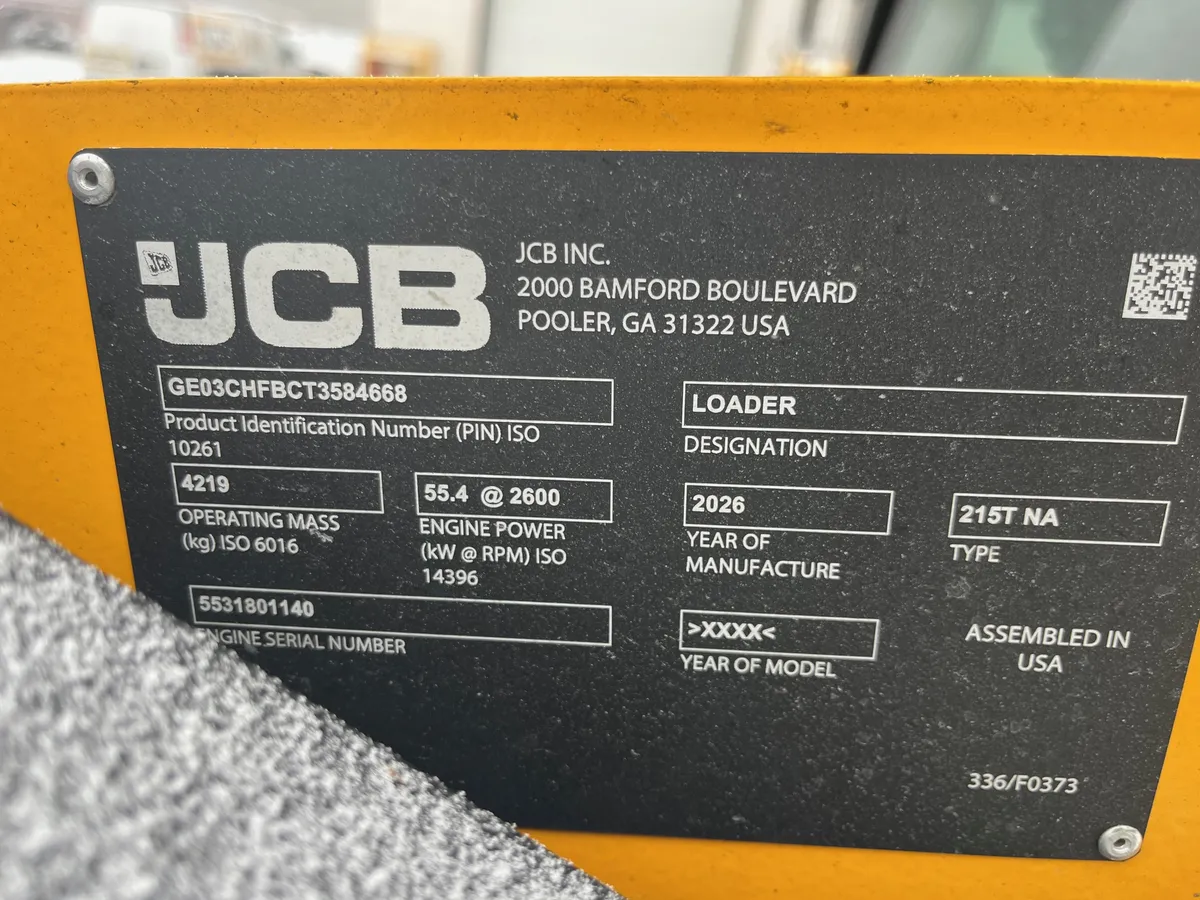 2026 JCB 215T for sale at Southern Iron Equipment Lethbridge