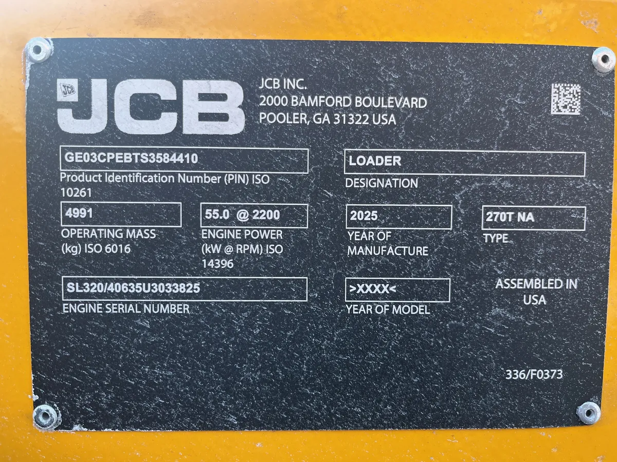 2026 JCB 270T T4 for sale at Southern Iron Equipment Lethbridge